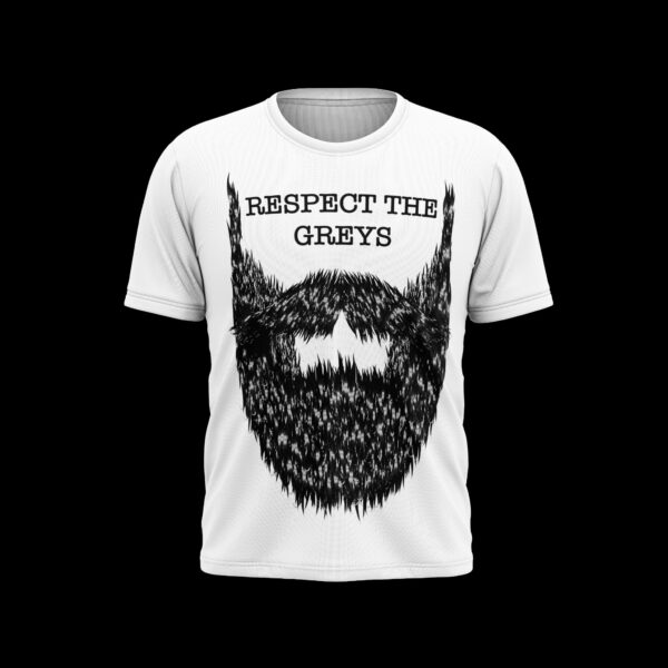 Respect The Greys Beard Edition T‑Shirt (White)