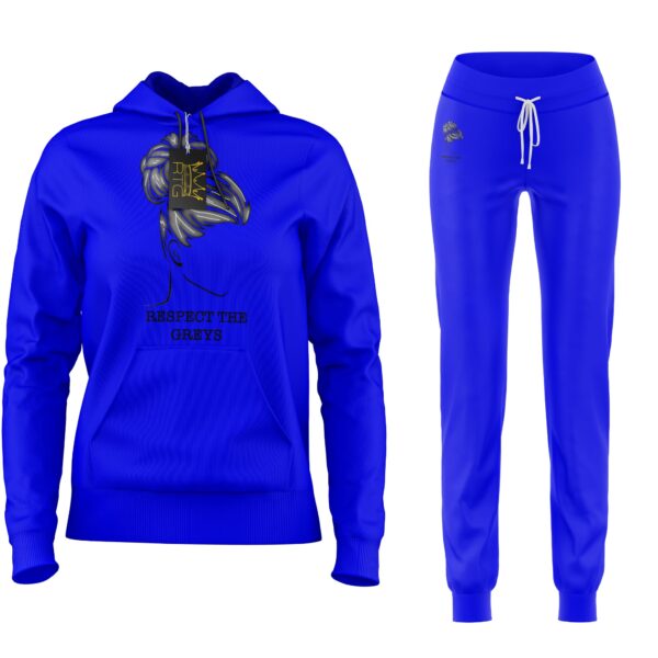 Women’s Bun Graphic Sweatsuit (Royal Blue)